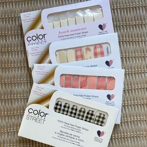 Pink and Plaid - Bundle of 4 Color Street Real Nail Polish Strips